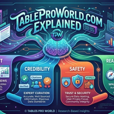 TablesProWorld.com Explained Content, Credibility, Safety and What Readers Should Know.