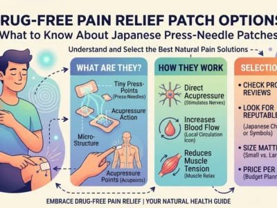 Drug-Free Pain Relief Patch Options What to Know About Japanese Press-Needle Patches.