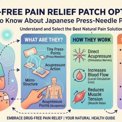 Drug-Free Pain Relief Patch Options What to Know About Japanese Press-Needle Patches.
